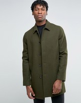 Thumbnail for your product : ASOS Wool Mix Trench Coat In Khaki