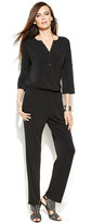 Thumbnail for your product : INC International Concepts Roll-Tab-Sleeve Jumpsuit