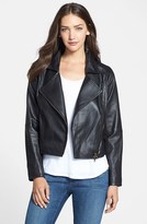 Thumbnail for your product : Eileen Fisher Leather Moto Jacket (Online Only)