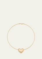 Thumbnail for your product : LAUREN RUBINSKI 14K Gold Heart Necklace on Gold Cord