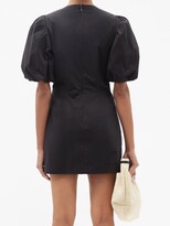 Thumbnail for your product : Frame Nina Puffed-sleeve Cotton-poplin Mini Dress - Black
