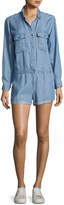 Thumbnail for your product : Rails Johnny Long-Sleeve Chambray Romper, Indigo