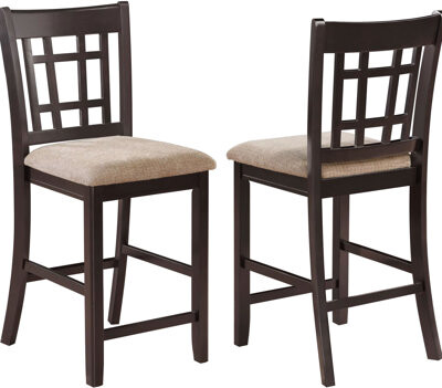 Red Barrel Studio Of 2 Counter Height Stools And - Soft Padded Seat Classic Design For Dining Seating With Flared Comfortable Foam Fill