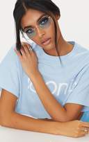 Thumbnail for your product : PrettyLittleThing Blue Hexagon Retro Sunglasses