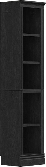 VAUXHILL & CO. VAUXHILL&CO.HalstonNarrowBookcaseAdjustableStorageShelvingUnitBlack