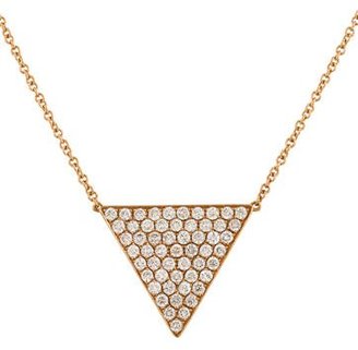 Anita Ko 18K Large Diamond Triangle Pendant Necklace