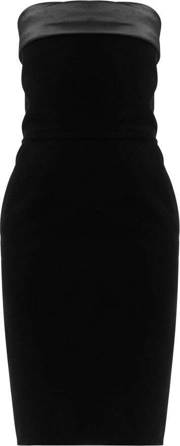 Saint Laurent Strapless Velvet Dress