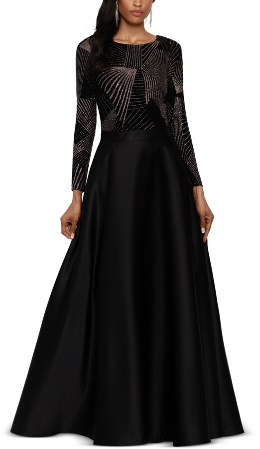 macy's evening dresses long black