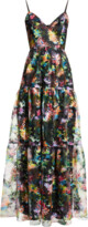 Thumbnail for your product : Aidan by Aidan Mattox V-Neck Gathered Overlay Maxi Dress