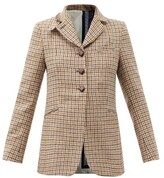 Thumbnail for your product : LA FETICHE Bianca Reversible Houndstooth Wool-tweed Jacket - Brown Multi