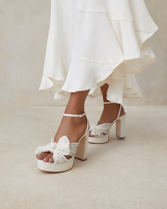 Loeffler Randall Natalia Pearl/Rhinestone Platform Bow Heel - ShopStyle