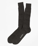 Thumbnail for your product : Brooks Brothers Merino Wool Ribbed Crew Socks