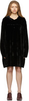 Thumbnail for your product : MM6 MAISON MARGIELA Black Velvet Hoodie Dress