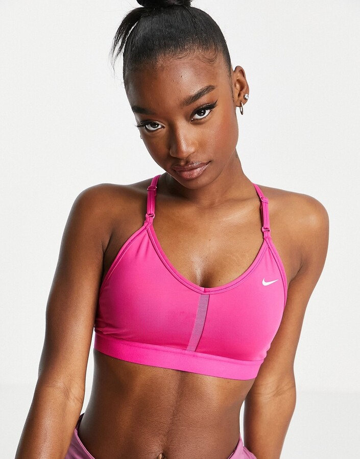 Nike Training Indy Dri-FIT light support sports bra in hot pink - ShopStyle