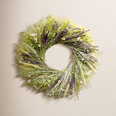 Dried Flowers and Wreaths LLC Dried 22" Spring Wildflower Wreath