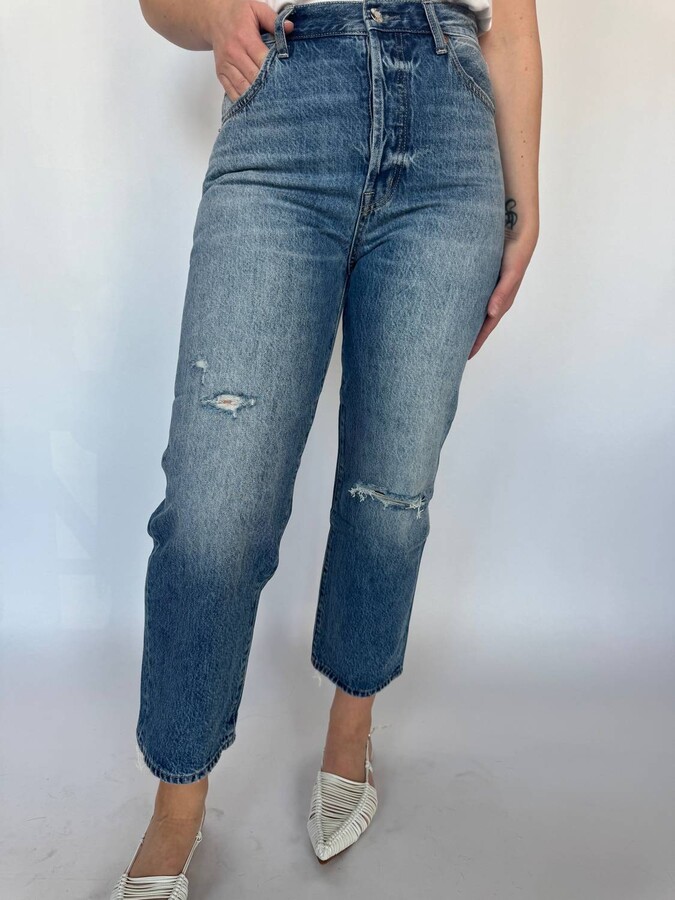 Pistola Denim Cassie Crop Jeans In Blue