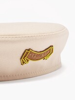 Thumbnail for your product : Ruslan Baginskiy Rb Girl Logo-patch Canvas Beret - Beige