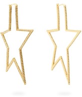 Thumbnail for your product : Lynn Ban - Star Pave-topaz Gold-plated Earrings - Gold