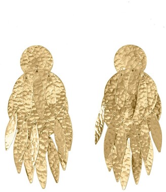 Natori Gold Brass Dangling Clip Earrings
