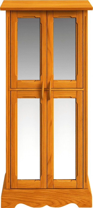 Hives and Honey Hives & Honey Women's Chelsea Wood Jewelry Storage Armoire with Mirror Doors in Walnut