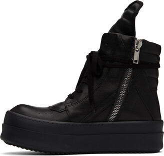 Rick Owens Black Mega Bumper Geobasket Sneakers - ShopStyle