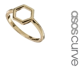 Thumbnail for your product : ASOS CURVE Open Hexagon Ring