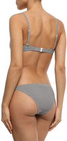 Thumbnail for your product : Onia Dalia gingham seersucker underwired bikini top