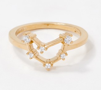 Diamonique Choice of Constellation Ring, 14K Gold Clad