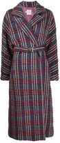 Thumbnail for your product : Stella Jean Check Print Belted Wrap Coat