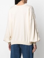 Thumbnail for your product : Nude embroidered-edge V-neck jumper