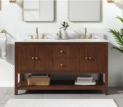Avanity Zoe 60 in. Double Bathroom Vanity with Quartz Top