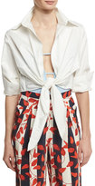 Thumbnail for your product : Johanna Ortiz Victory Tie-Front Blouse & Bodysuit, White