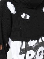 Thumbnail for your product : Jeremy Scott destroyed cropped jumper