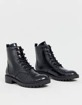 Thumbnail for your product : Dune lace up boot in black croc