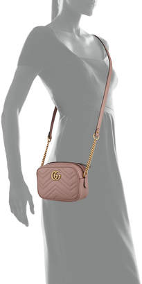 Gucci GG Marmont Mini Matelasse Camera Bag, Nude