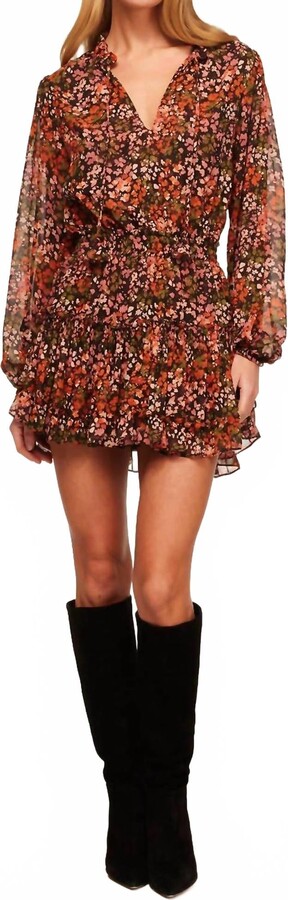 MISA Lorena Mini Dress In Autumn Flora