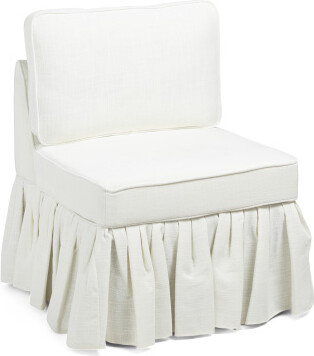 TJMAXX 26X35.5 Accent Chair With Ruffle Bottom, Polyester