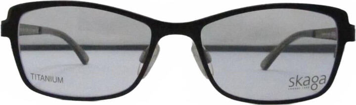 Skaga Unisex Lovisa Rectangle Eyeglasses In Black
