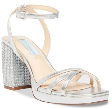 blue by betsey johnson block heel