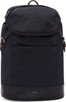 Thumbnail for your product : Paul Smith Navy Leather Trim Grosgrain Backpack