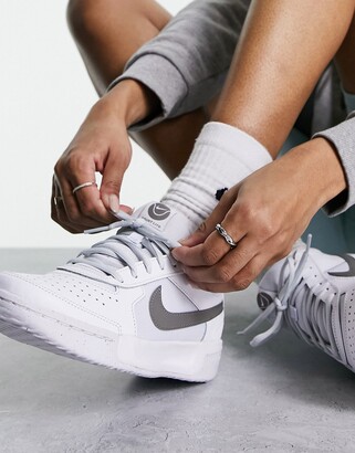 Nike Zoom Court Lite 3 sneakers in white - ShopStyle