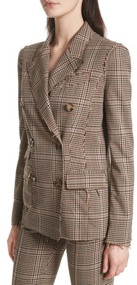 Tracy Reese Women's Double Breasted Plaid Blazer