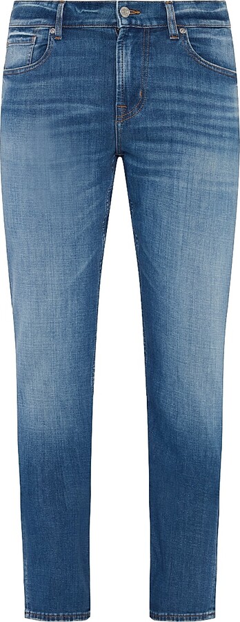 7 For All Mankind Men's Slimmy Mid-Rise Slim-Skinny Jeans - Auster - Size 31