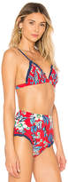 Thumbnail for your product : Diane von Furstenberg Ruffle Banded Triangle Top