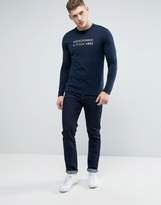 Thumbnail for your product : Abercrombie & Fitch Long Sleeve Top Muscle Slim Fit 1892 Print In Navy