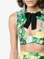 Thumbnail for your product : Rochas Floral crop top with bow