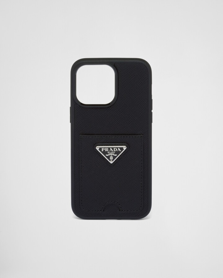 Prada Leather Cover For Iphone 14 Pro Max - ShopStyle Tech Accessories