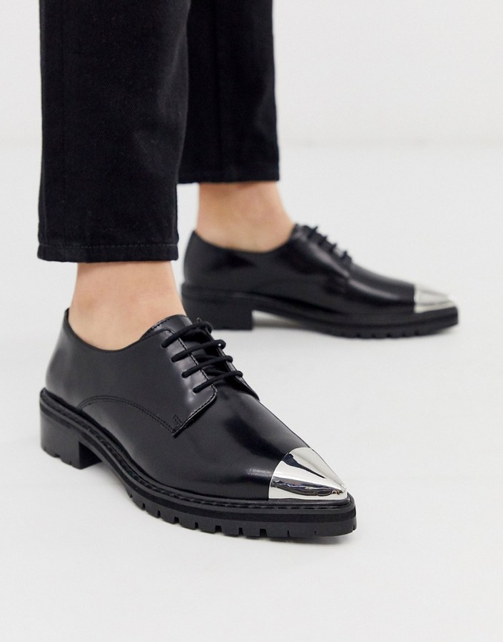 asos black flat shoes