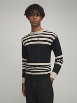 Thumbnail for your product : Maison Margiela Striped Crewneck Knit Sweater
