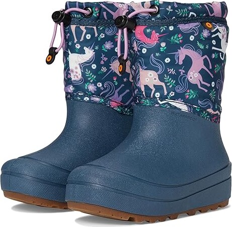 Bogs Snow Shell Boots - Unicorn Meadow (Toddler/Little Kid/Big Kid) Kids Shoes Indigo : 4 Big Kid M